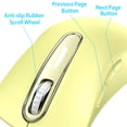 thumbnail image 5 of Wireless Mouse, 2.4GHz with USB Receiver, 1200 DPI Optical Tracking, 5 Buttons,Ambidextrous PC/Mac/Laptop - Light yellow, 5 of 11