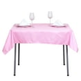 thumbnail image 4 of BalsaCircle 6 Pieces 54" x 54" Pink Square Polyester Tablecloths Table Cover Linens, 4 of 7