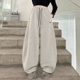 thumbnail image 3 of LRen Teen Girls Sweatpants Kids Baggy Casual Elastic Waist Breathable Comfort Loose Joggers Trendy Fall Winter Track Sweat Pants Preppy Back To School Gifts for Students, 3 of 7