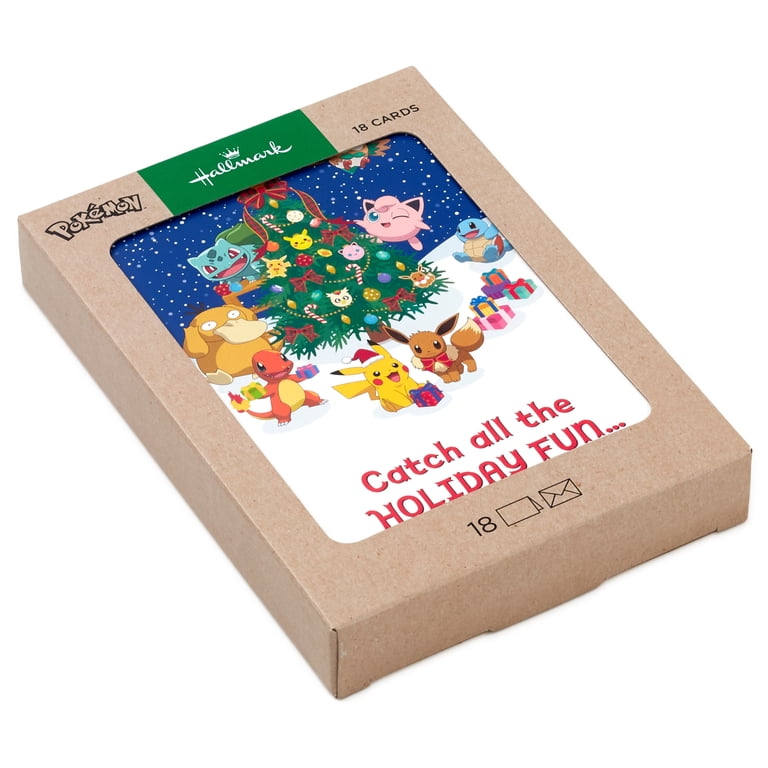 Hallmark Pokmon Christmas Cards (Decorating the Tree), Pack of 18