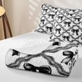 thumbnail image 4 of Erosebridal Cool Girls Bowknot Quilt Full, Princess Cartoon Full Bedspread Sets, White Black, 3 Pieces, 4 of 7