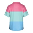 thumbnail image 4 of Domuza Scrub Tops for Men Gradient Tie-Dye V Neck Short Sleeve Nursing Uniform Relaxed Fit Soft Comfy Medical Scrub Tops with 3 Pockets Light pink XL, 4 of 4