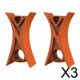 thumbnail image 1 of 3x2 Tapones De Violín Para Accesorios De Instrumentos De Arco Práctica De Aprendizaje Fácil De Usar Naranja, 1 of 8