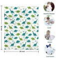 thumbnail image 4 of White Dinosaurs Silhouette Pattern Blanket,Comfortable Soft Flannel Throw Blanket,All Season,Warm Lightweight Blankets for Sofa Bed Couch Living Room Chair,30"x40", 4 of 4