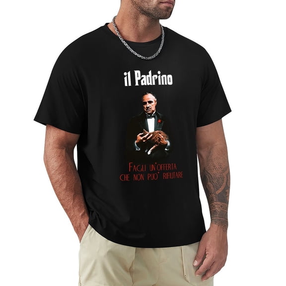 Il Padrino Poster Licensed Graphic Tees Men Funny Tshirts Shirts for Men Cotton T Shirts Mens Tshirts Cotton