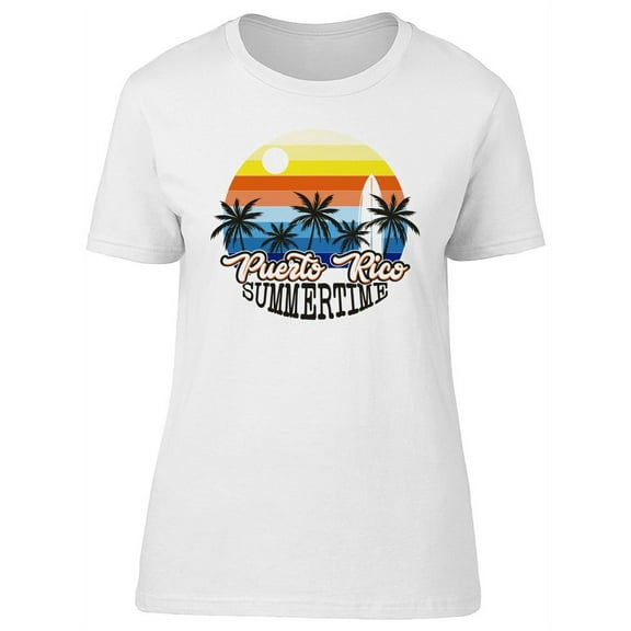 Puerto Rico Summertime Vintage T-Shirt Women -Image by Shutterstock, Female Medium