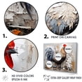 thumbnail image 3 of Designart "Faithful Rooster Depiction III" Animals Rooster Floater Framed Canvas Prints, 3 of 5