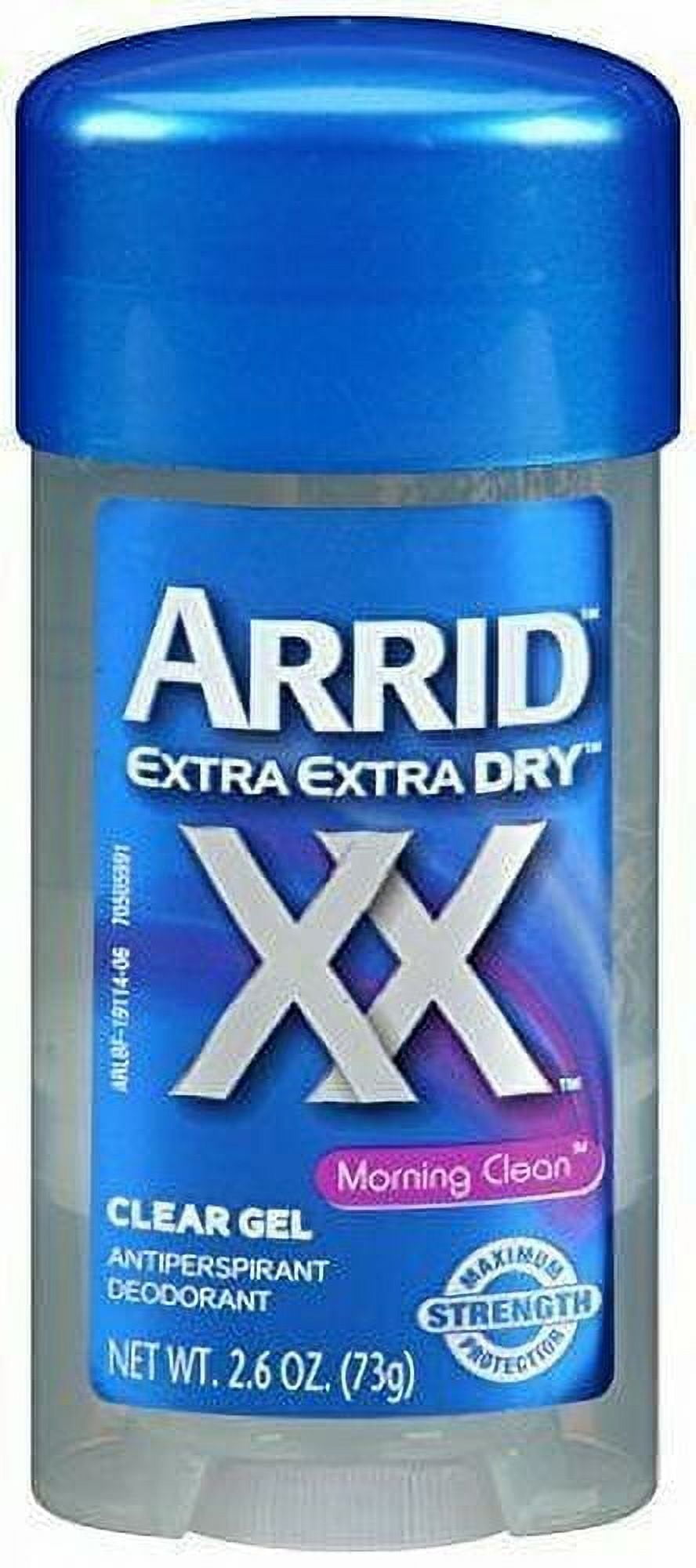 Arrid Extra Dry Antiperspirant and Deodorant Clear Gel Morning Clean 2.6 Oz. (Pack of 3)
