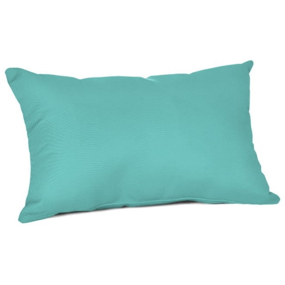 Casual Cushion Outdoor Lumbar Pillow, Sunbrella Fade & Water Resistant for Patio Furniture & Porch Swings, 19"W x 12"L, 6" thick, Reversible, Canvas Aruba