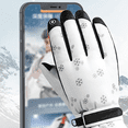 thumbnail image 4 of Guantes de nieve Guantes de esquí de invierno impermeables Guantes neutros cálidos, 4 of 5