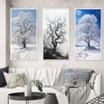 thumbnail image 1 of Designart "White Tree Winters beauty" Landscape Trees Framed Wall Art Set Of 3 - White Trees Frame Gallery Set For Office Decor, 1 of 6