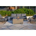 thumbnail image 3 of Sol Living Rocky Propane Fire Pit for Outside Outdoor Firepit Table with Internal Tank Holder Firepit Concrete Square Fire Table Patio Heater Fireplace 45,000 BTUs - Light Grey, 43 x 43 Inches, 3 of 9