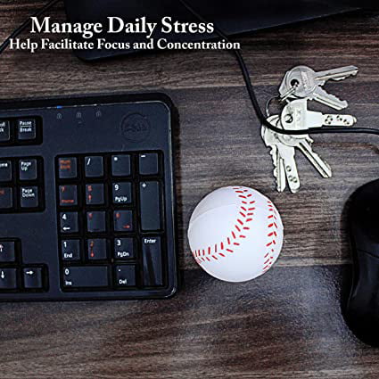 Playtime Activity ETCBUYS 2.5 Soft Foam Baseball Style Stress Relief Ball Stress Relief Toys for Kids /& Adults Hand Squeeze Soft Foam Ball Office Desk Supplies Decoration Accessory