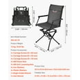 thumbnail image 2 of VEVOR Hunting Chair, 360° Silent Swivel, Foldable Lightweight Portable Blind Chair,Heavy-Duty Steel Frame Ground Stool Seat,with Armrest,Adjustable Carry Strap,300 Lbs Capacity for Fishing Camping, 2 of 9