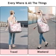 thumbnail image 5 of Pioneer Flower Floral Print Pattern Travel Tote Bags for Women Carry On,Large Weekender Bags for Women Travel,Multi Functional Duffle Bag for Work,Shopping,Sports, 5 of 5