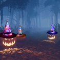 thumbnail image 4 of Sombrero De Bruja De Halloween De 5 Uds., Sombrero Brillante Con Luz Led, Accesorios Para Disfraces, Adorno Colgante De Árbol Al Aire Libre, Decoración De Fiesta En Casa Vogacara HA037000-00, 4 of 6