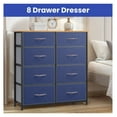 thumbnail image 4 of JTAOT Dresser 8 Drawers Fabric Tall Wooden Closet Gray Storage Chest Organizer Tower, 4 of 8