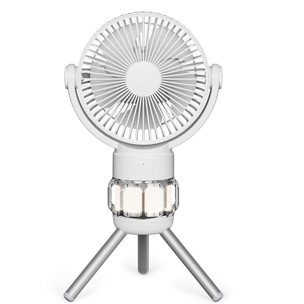 Mini ventilador de techo Fiudx con trípode recargable por USB para acampar al aire libre