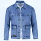 thumbnail image 2 of Abrigo vaquero para hombre, chaqueta vaquera con botones azules, para hombre, cargo, precio bajo a bordo, ropa de hombre, marca G, holgada, de una pieza, de invierno, talla grande, Y2k, 2 of 5
