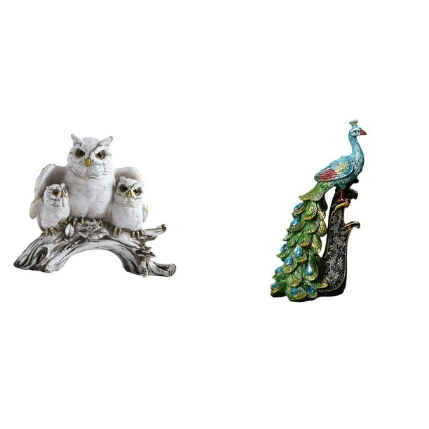 Figuras de búho, estatua de de resina, artesanía decorativa de animales, figura artística de escritorio, acabado refinado, adecuada para el