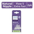 thumbnail image 3 of (2 pack) Philips Avent Natural Response Nipples, Extra Fast Flow (Flow 5), 2-Pack, SCY965/02, 3 of 13