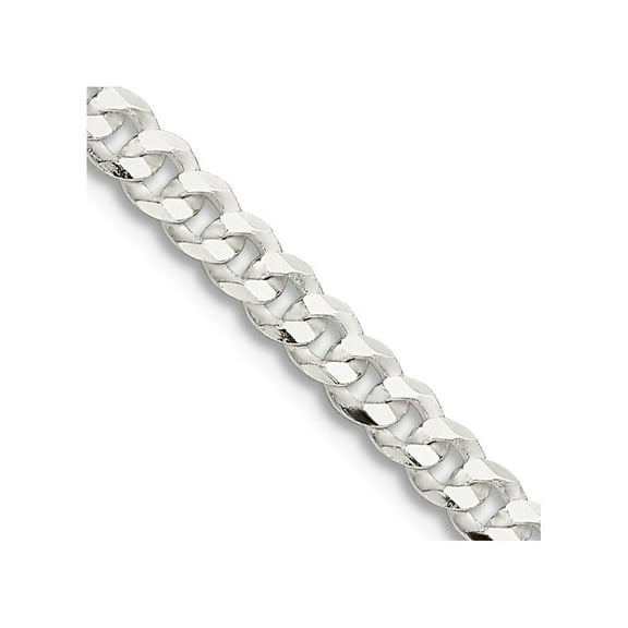 925 Sterling Silver 3.15mm Flat Curb Chain Necklace 18 Inch Chain Necklace for Women and Men