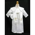 thumbnail image 6 of NEW BABY BOYs TODDLER CHRISTENING BAPTISM FORMAL GOWN GOLD NEW BORN TO 30 MONTHS, 6 of 9