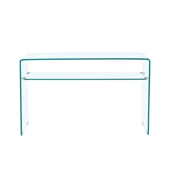 Console en Verre Wallace avec Étagère 43 Pouces