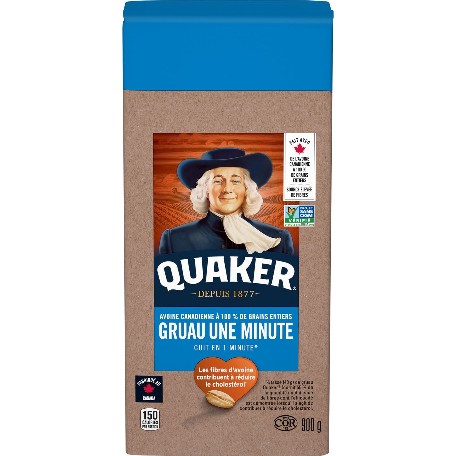 Quaker One Minute Oats, 900 g.