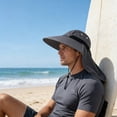 thumbnail image 4 of Cebalnir Sun Hat Outdoor Wide Brimmed Sun Protection Hat Windproof Shawl Sun Hat Fisherman Hat Breathable Sun Hat Travel Leisure Hat Spring And Summer Sunscreen Hat, 4 of 7