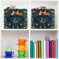 thumbnail image 6 of Yayeee Canvas Storage Basket with Handles for Shelves Fabric Bins Closet Organizer, Green Dragon Flowers, 6 of 8