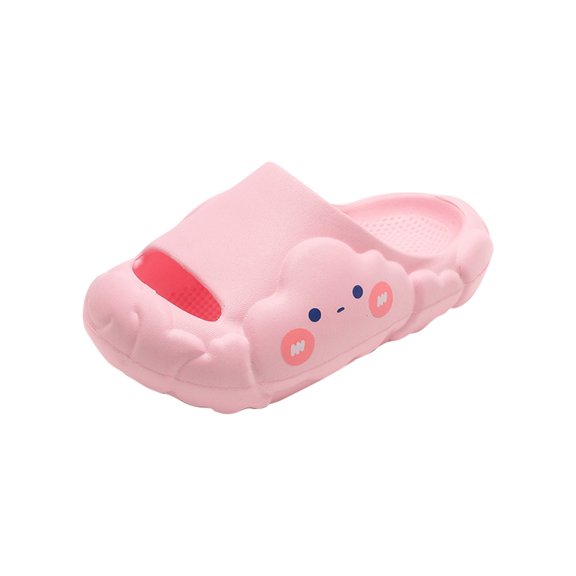 Odeerbi Girls Sandals Children's Slippers Indoor Bathroom Non-slip Water Leakage Drag Boys And Girls Cute Thick Soft Bottom Sandals