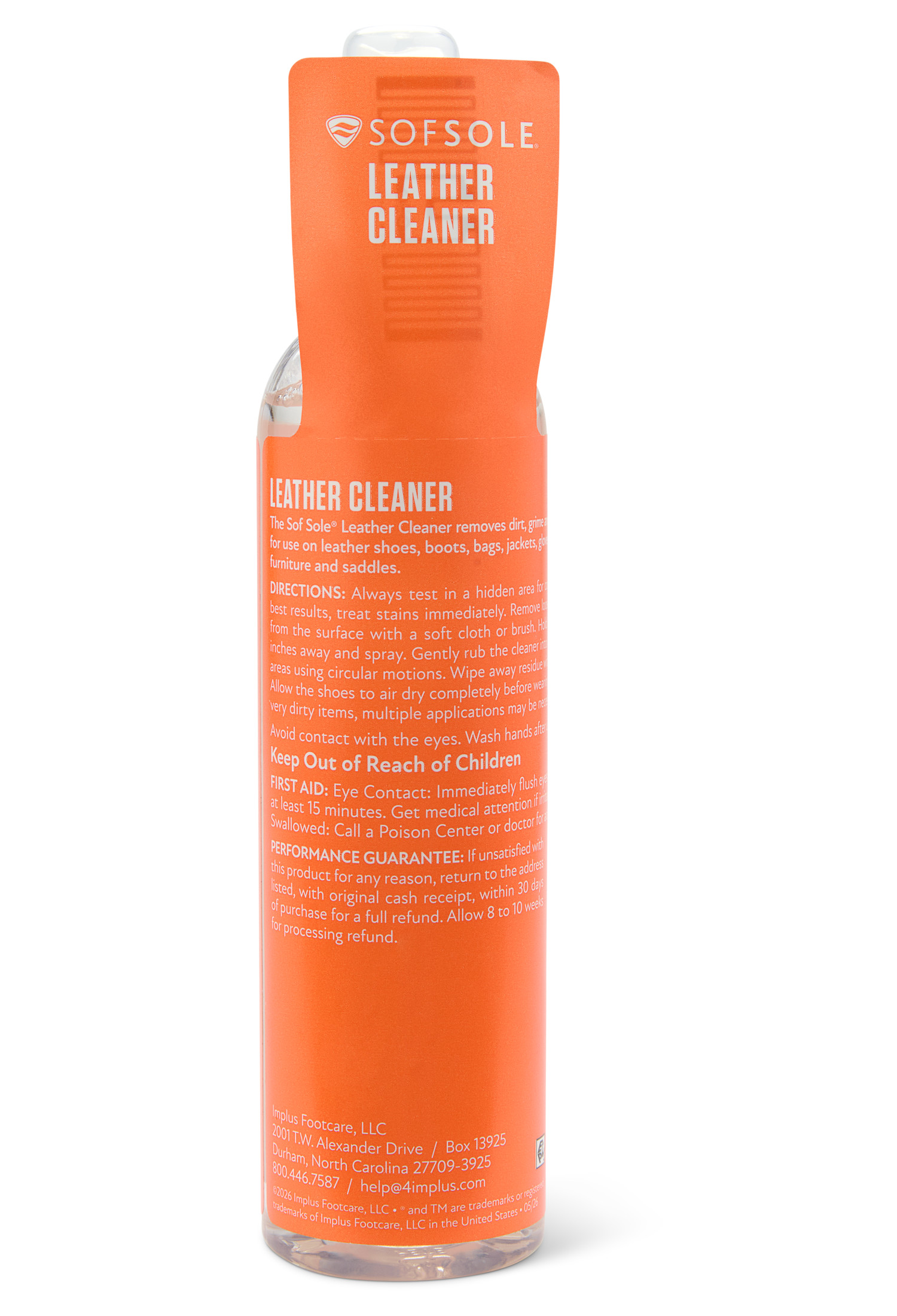 Sof Sole Leather Cleaner 8 oz. Pump Spray Unisex
