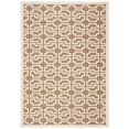thumbnail image 2 of SAFAVIEH Courtyard Thurstan Geometric Indoor/Outdoor Area Rug, 5'3" x 7'7", Mocha/Beige, 2 of 6