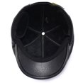 thumbnail image 3 of Versión coreana de moda del sombrero de hombre de invierno de combinación completa de cuero de imitación de ocio engrosado para mediana edad y ancianos gorra de protección cálida para los, 3 of 6
