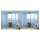 thumbnail image 4 of Ounissouiy Home Apartment Romantic Window Curtain Replacement Drape Bedroom Flocking Full Room Privacy Soft Living Protection Cielo azul 2piezas, 4 of 6