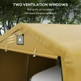 thumbnail image 6 of Outsunny 12' x 20' Portable Garage Carport with Ventilation Windows, Beige, 6 of 9