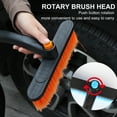 thumbnail image 3 of 31.5" Ice Scrapers for Car Windshieldand, Extendable Snow Brush with Foam Grip and 360° Pivoting Brush Head for Car Auto Truck SUV, Orange, 3 of 6