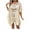 Beige, variant on Swimwear Cover Up for Women Loose Casual Round Neck Short Sleeved Hollow Out Cover Shirt Beach Beach Vacation Cover Shirt