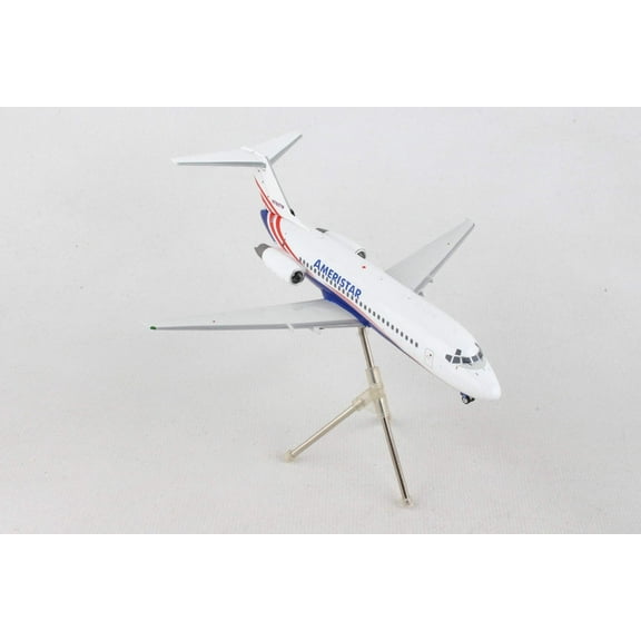 McDonnell Douglas DC-9-15F Commercial Aircraft White w/Blue and Red Stripes 1/200 Diecast Model Airplane by GeminiJets