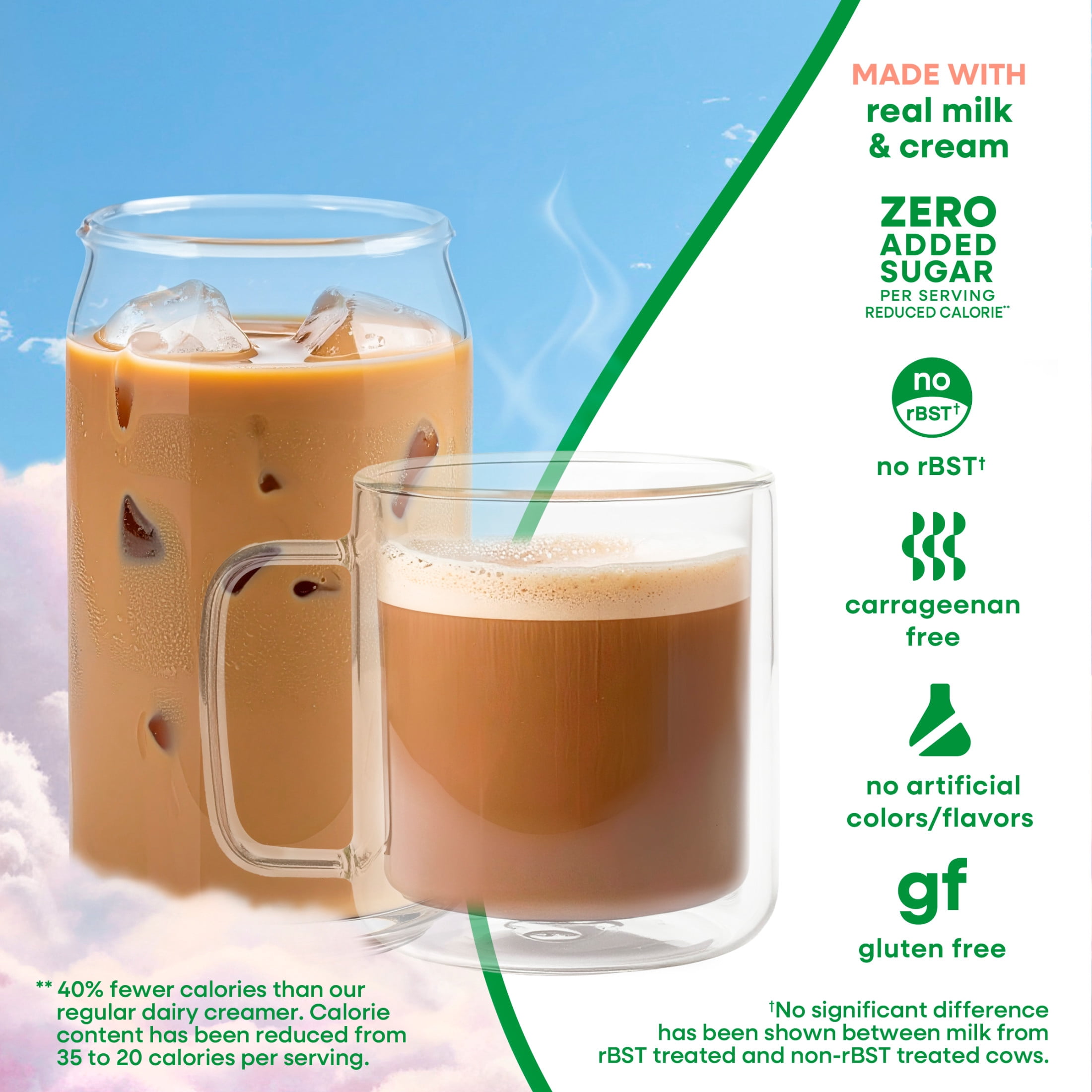 Coffee mate Natural Bliss, Sugar Free, Cinnamon Coffee Cake, Dairy, Refrigerated Creamer, 32 fl oz Bottle