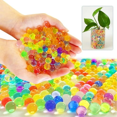 EISHOW 120,000 Water Beads for Vases, Rainbow Mix Water Beads, Vase Fillers for Floating Pearls, Floating Candle Making, Perfect for Floating Beads Pearls, Floating Candles, Wedding Centerpiece Floral