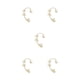 thumbnail image 3 of Aretes de clip Sonducket Elegantes aretes de plata y Oro para mujer, 3 of 6