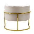 thumbnail image 3 of TOV Furniture The Magnolia Collection Modern Living Room Accent Chair, Textured Cream & Gold, 3 of 5