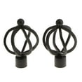 thumbnail image 4 of Abbracc Paire Décorative Supports de Tringle à Rideau Type 4 - Type 4 - Noir, 4 of 7