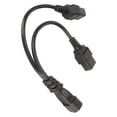 thumbnail image 3 of Y Splitter Power Cable, 1 In 2 Out PVC Shell IEC320 C14 To Dual IEC320 C19 Power Cord 12.6in Heat  Plug And Play  For Speaker For Laptop Power Adapter, 3 of 8