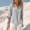 Gray, variant on Saving TASICA Plus Size Womens Casual 3/4 Sleeve Tops Button Down Shirt V Neck Spread Collar Blouses Soft Breathable Fashion Lightweight Tops Spring Summer Trendy Shirts