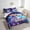 Purple Blue, variant on Erosebridal Dreamy Mushroom Bed in a Bag Twin size, Neon Plant Bed Set, Bling Stars Reversible Bedding Twin Size, Microfiber Room Decor, 7 Pieces