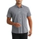 thumbnail image 5 of Camisas de vestir a cuadros INSPIRE CHIC para hombres, de algodón, de manga corta, con botones y bolsillo, camisa de gingham M negra, 5 of 6