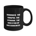thumbnail image 2 of New Manager 15oz Mug, Manager. The Kingpin. The Dynamo. The, Gifts For Coworkers, Present From Friends, Cup For Manager, 2 of 5